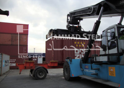 Steel Products Container on Truck