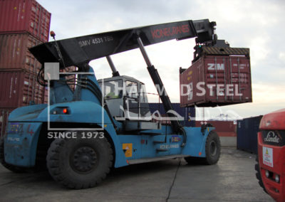 Crane Lifting Steel Products Container