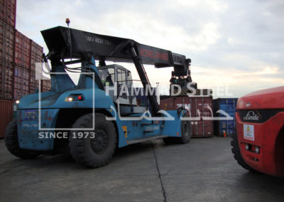 Crane Ready to Lift Steel Container