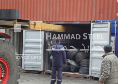 Steel Rebar Loading in Container